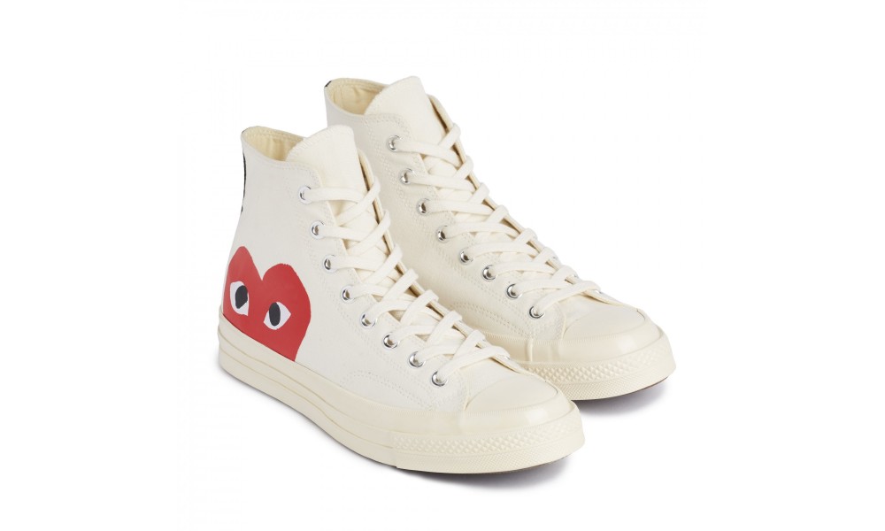 Comme des garcons store converse high white